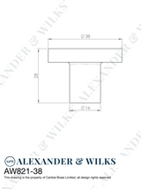 A&W Satin Nickel 38mm Hanover Hammered Cupboard Knob | AW820-38-SN