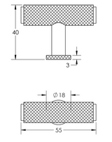 Burlington Satin Nickel Piccadilly Knurled Cupboard Knob | BUR401SN