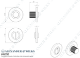 Alexander & Wilks Matt Black Reeded Turn and Release | AW792BL