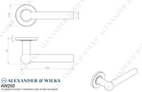 Alexander & Wilks Antique Brass Siskin Lever on rose | AW250AB