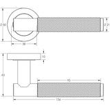 Sets Matt black Knurled Lever handles | JV850MB