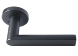 Set Matt Black Serozzetta Edge Lever on round rose | SZM210MB