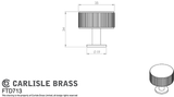 Antique Brass 35mm Lines Cupboard Knob | FTD713AB