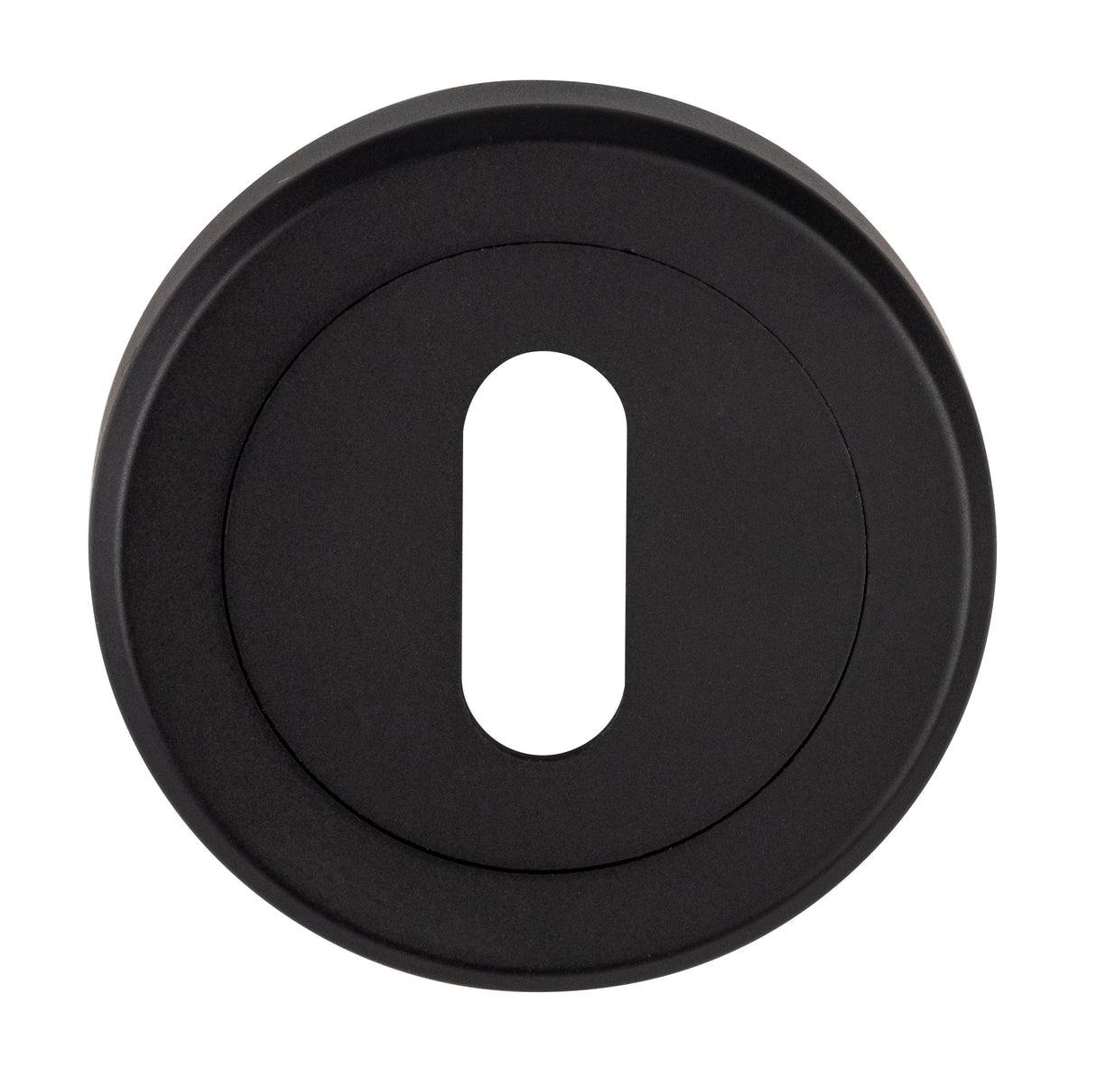 Serozetta Matt Black 51mm Standard Profile Round Key Escutcheon | SZM003MB