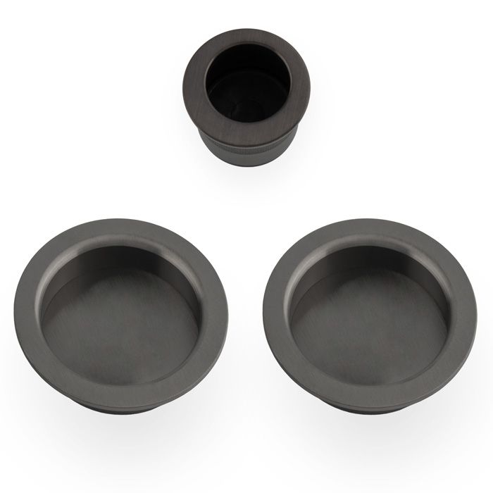 A&W Dark Bronze PVD Round Sliding Door Pull Kit  | AW994DBPVD