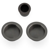 A&W Dark Bronze PVD Round Sliding Door Pull Kit  | AW994DBPVD