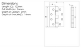 Pair 102mm (4") Satin Brass Ball Bearing Fire Grade Hinge | AH1433SB