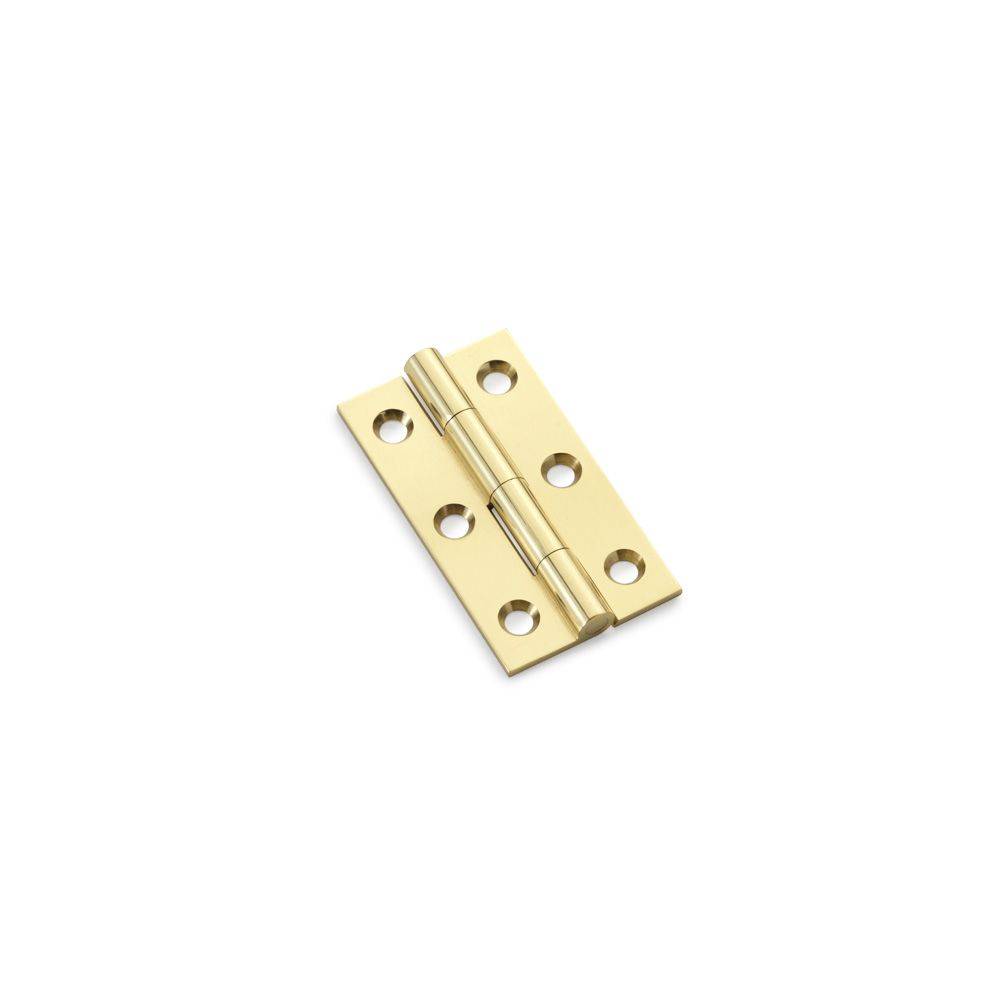 Pair Polished Brass 50mm Cabinet Butt Hinge | AW050-CH-PB