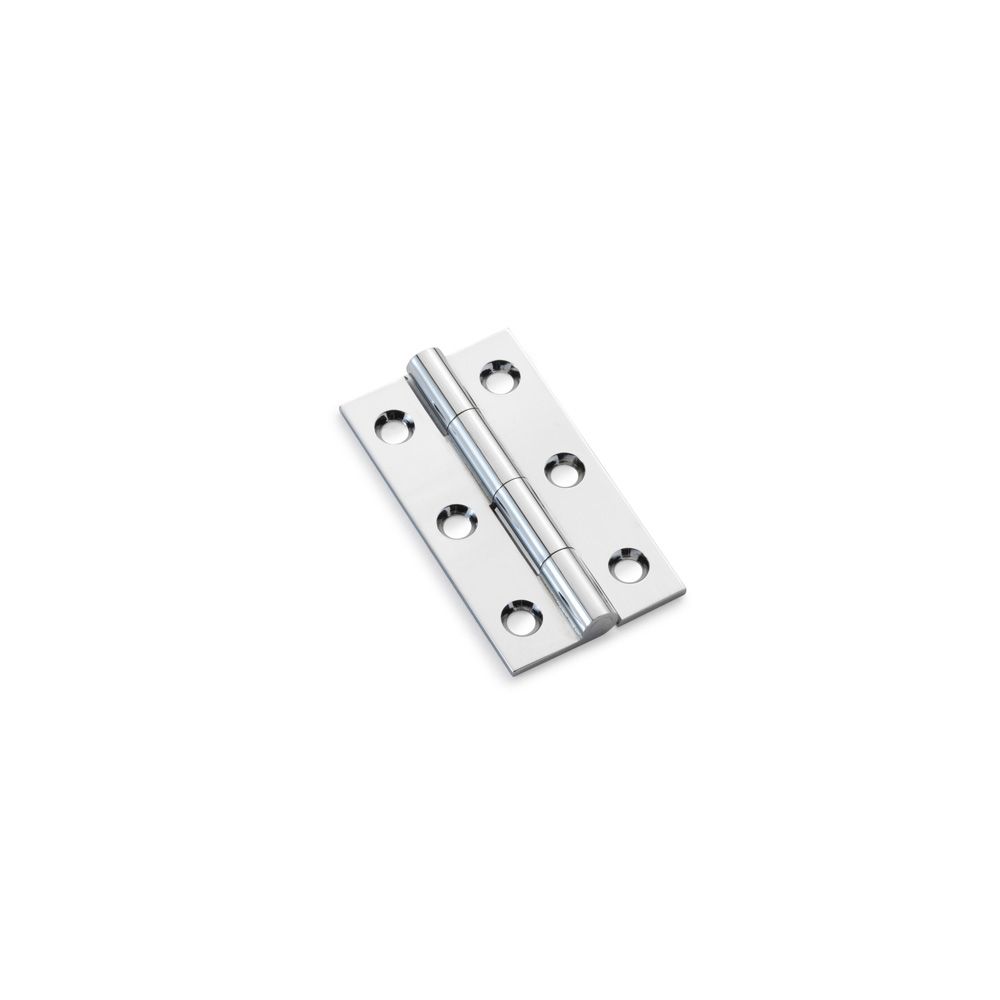 Pair Polished Chrome 50mm Cabinet Butt Hinge | AW050-CH-PC
