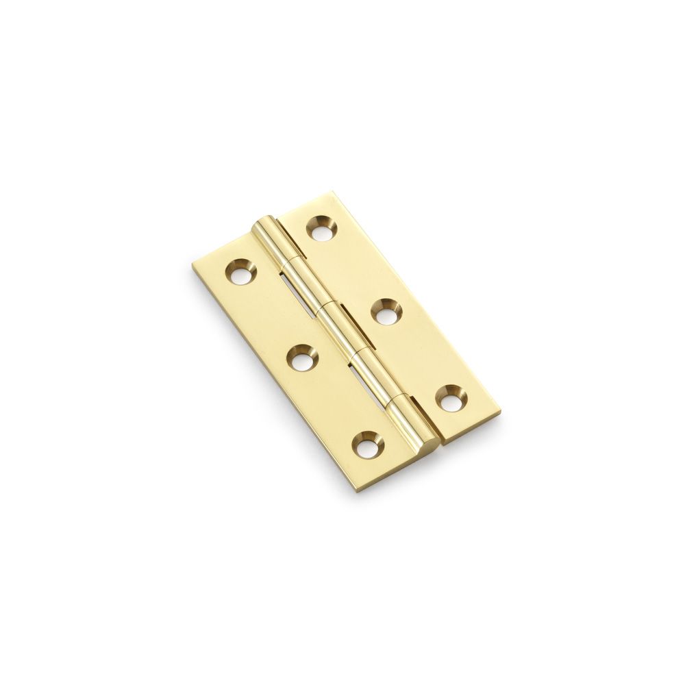 Pair Polished Brass 64mm Cabinet Butt Hinge | AW064-CH-PB