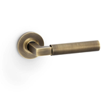 Alexander & Wilks Antique Brass Hurricane Plain Lever on rose | AW201AB