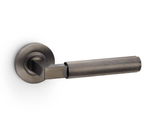 Alexander & Wilks Dark Bronze PVD Hurricane Reeded Lever on rose | AW202DBZPVD