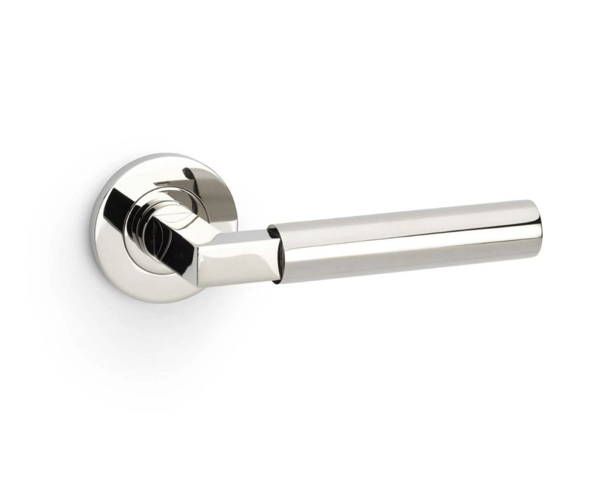 Alexander & Wilks Polished Nickel PVD Hurricane Plain Lever on rose | AW201PNPVD