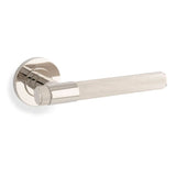 Alexander & Wilks Polished Nickel PVD Kingston Knurled Lever on rose | AW240PNPVD