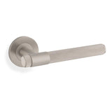 Alexander & Wilks Satin Nickel PVD Kingston Knurled Lever on rose | AW240SNPVD
