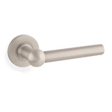 Alexander & Wilks Satin Nickel Siskin Lever on rose | AW250SN