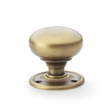 Set Alexander and Wilks Antique Brass 51mm Kershaw Mortice / Rim Door Knob