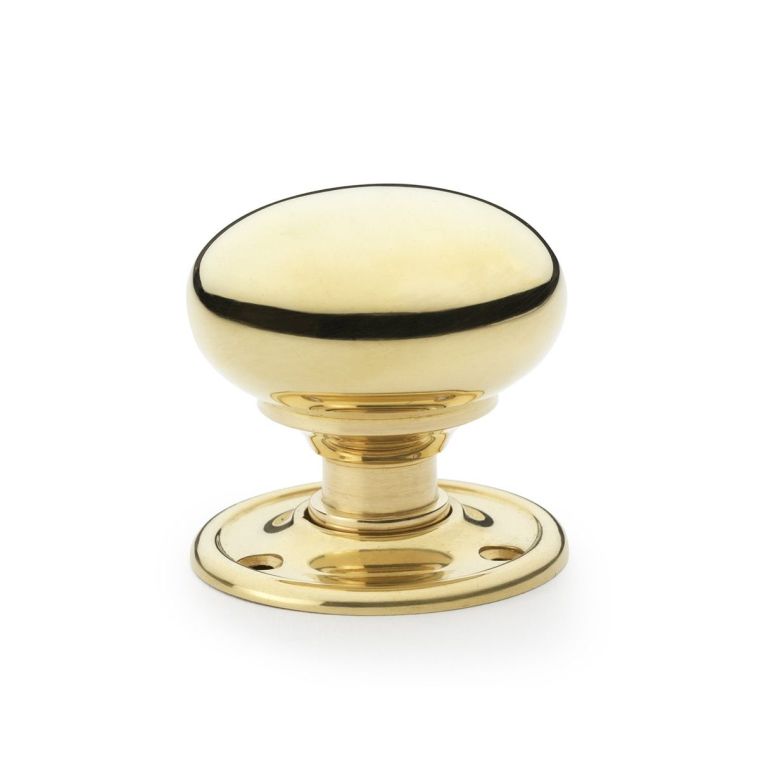 Set Alexander and Wilks Unlaquered Brass 51mm Kershaw Mortice / Rim Door Knob