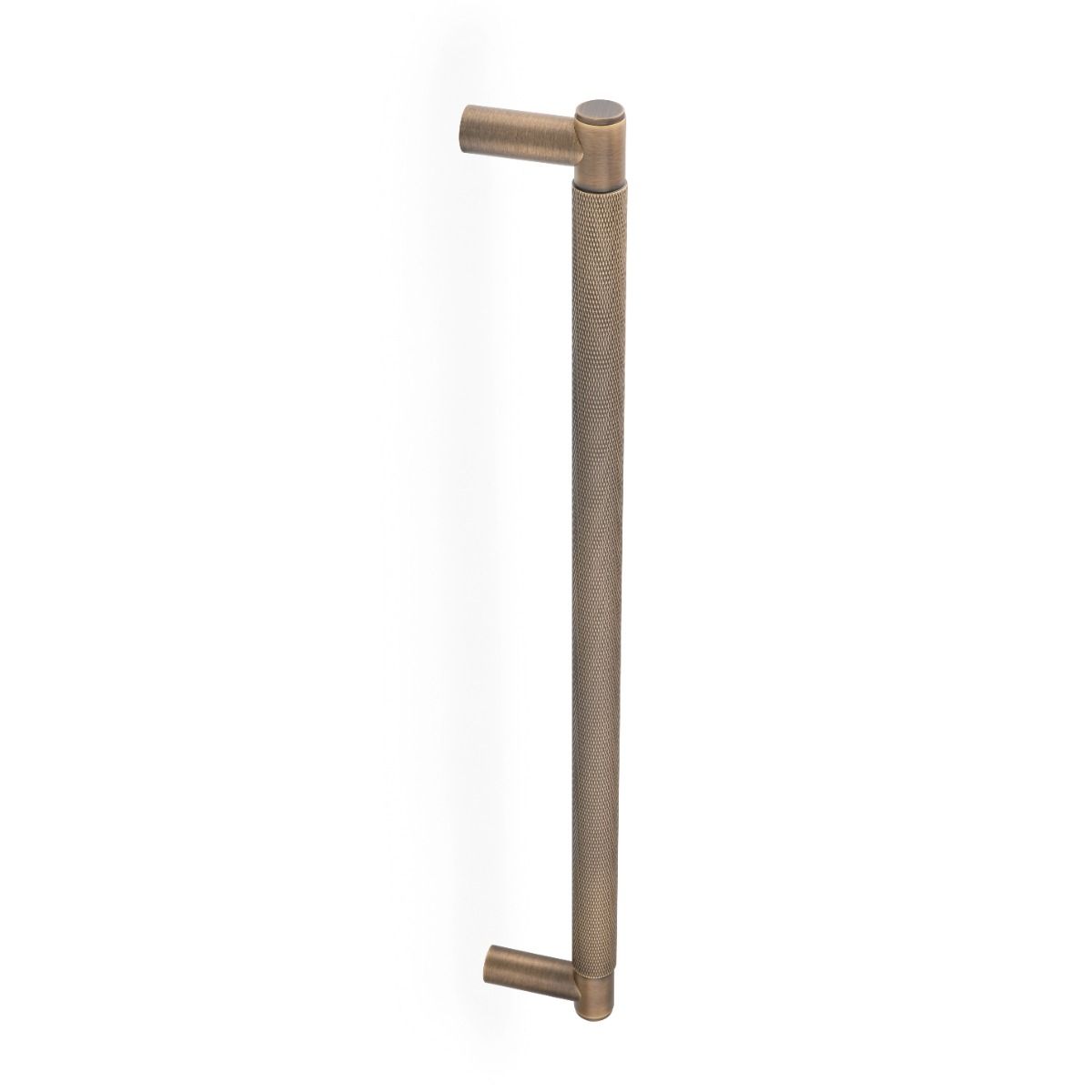 Antique Brass Spitfire Knurled Pull Handle | AW500-450-AB