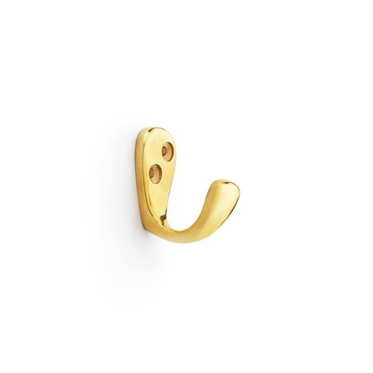 Alexander & Wilks Unlaquered Brass Victorian Single Robe Hook | AW774PBU