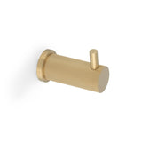 Alexander & Wilks Satin Brass PVD Brunel Reeded Line Coat Hook | AW776SBPVD