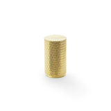Alexander and Wilks Satin Brass PVD 35mm Brunel Knurled Cupboard Knob  | AW800-35-SB