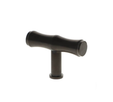 Alexander and Wilks Dark Bronze PVD Bamboo T Bar Cupboard Knob