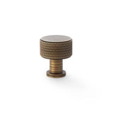 Alexander and Wilks Antique Brass 29mm Lucia Knurled Cupboard Knob