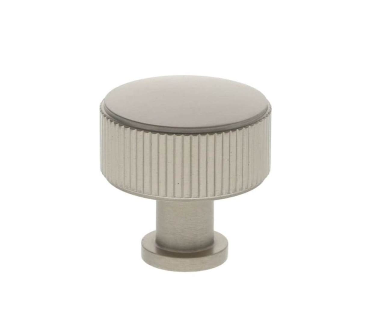 Alexander and Wilks Satin Nickel 35mm Lucia Reeded Line Cupboard Knob | AW807R-35-SN