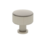 Alexander and Wilks Satin Nickel 35mm Lucia Reeded Line Cupboard Knob | AW807R-35-SN