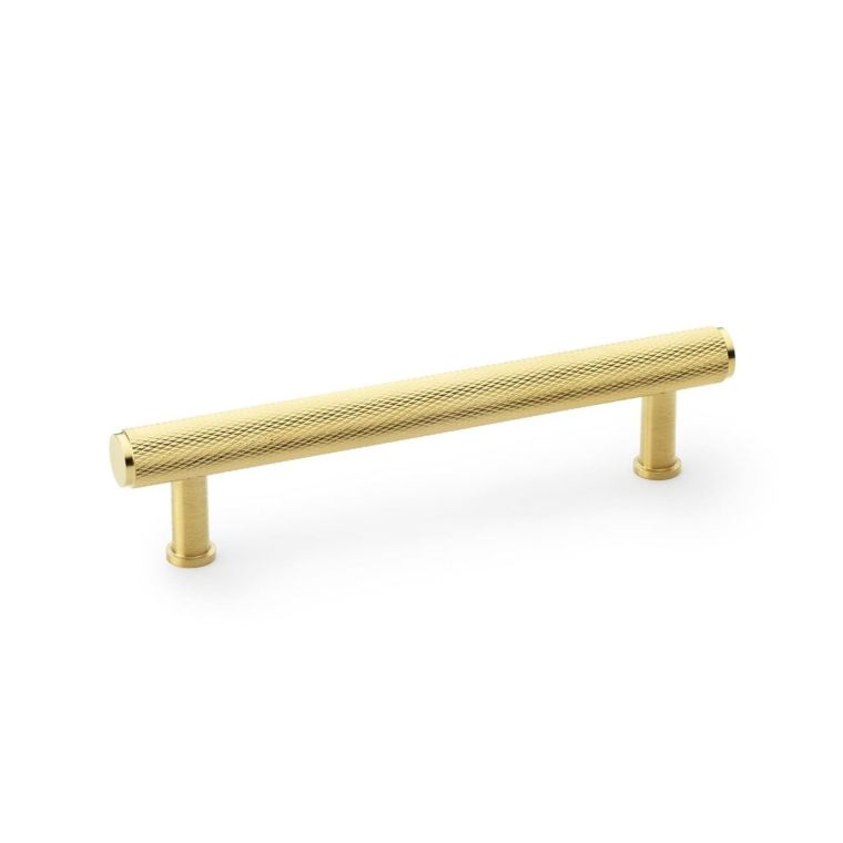 A&W Crispin Satin Brass PVD Knurled T Bar Pull Handle c/c 160mm