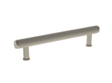 A&W Satin Nickel Crispin Reeded Line T Bar Pull Handle c/c 224mm | AW809R-224-SN
