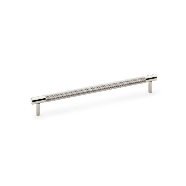 A&W Polished Nickel Brunel Knurled T Bar Pull Handle c/c 224mm