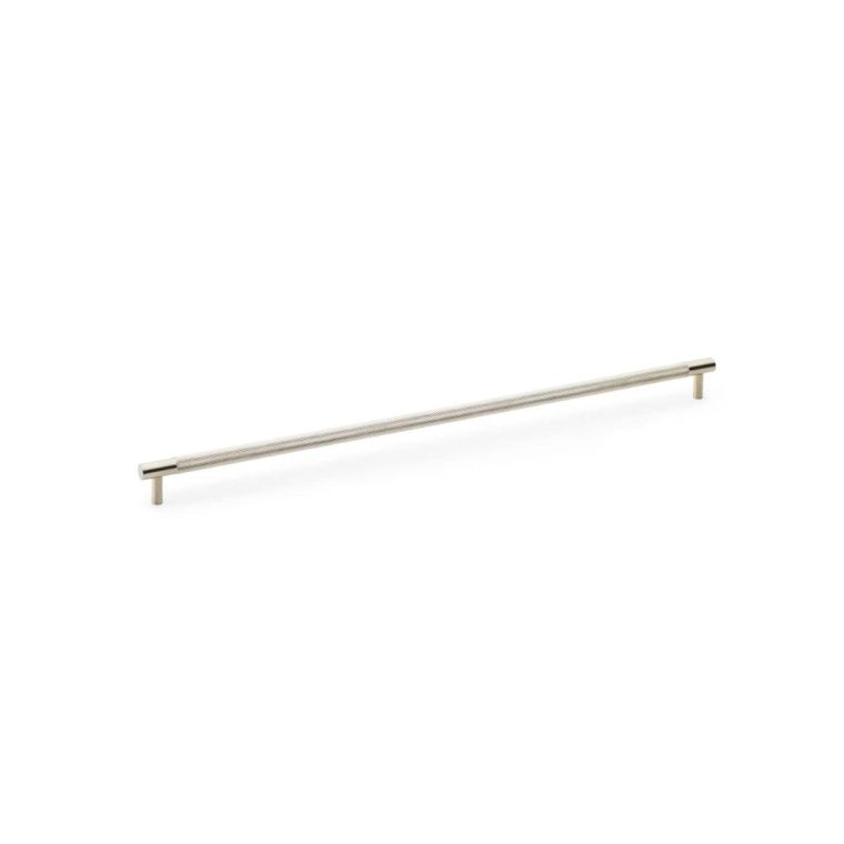 A&W Satin Nickel Brunel Knurled T Bar Pull Handle c/c 448mm