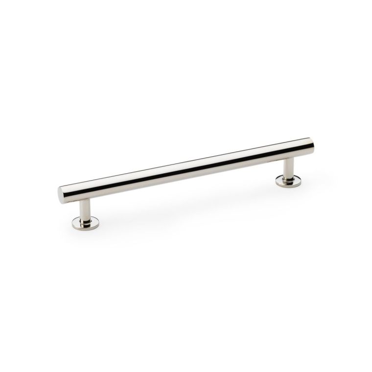 A&W Polished Nickel Round T Bar Cupboard Pull Handle c/c 160mm | AW814-160-PN
