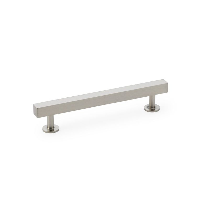 A&W Satin Nickel Square T Bar Cupboard Pull Handle c/c 128mm | AW815-128-SN