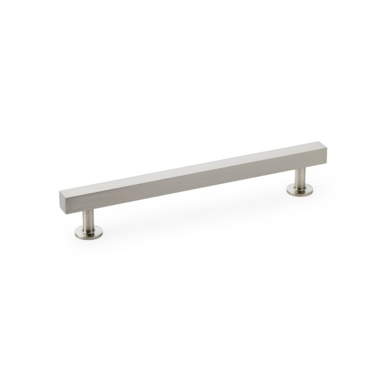 A&W Satin Nickel Square T Bar Cupboard Pull Handle c/c 160mm | AW815-160-SN