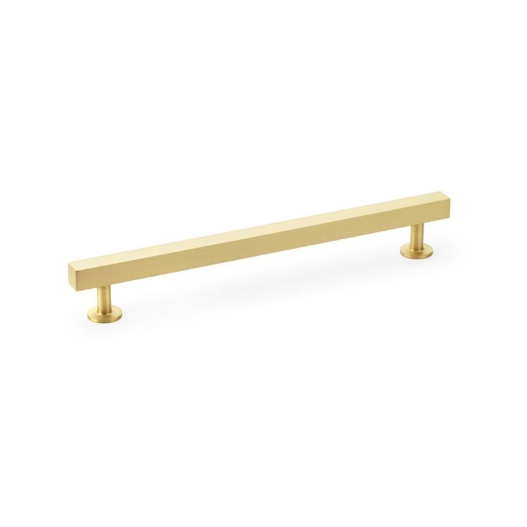 A&W Satin Brass Square T Bar Cupboard Pull Handle c/c 192mm | AW815-192-SB