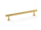 A&W Leila Satin Brass 160mm Hammered T Bar Pull Handle AW817-160-SB