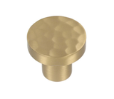 A&W Satin Brass 38mm Hanover Hammered Cupboard Knob | AW820-38-SB