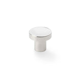 Alexander and Wilks Polished Nickel 30mm Hanover Plain Cupboard Knob