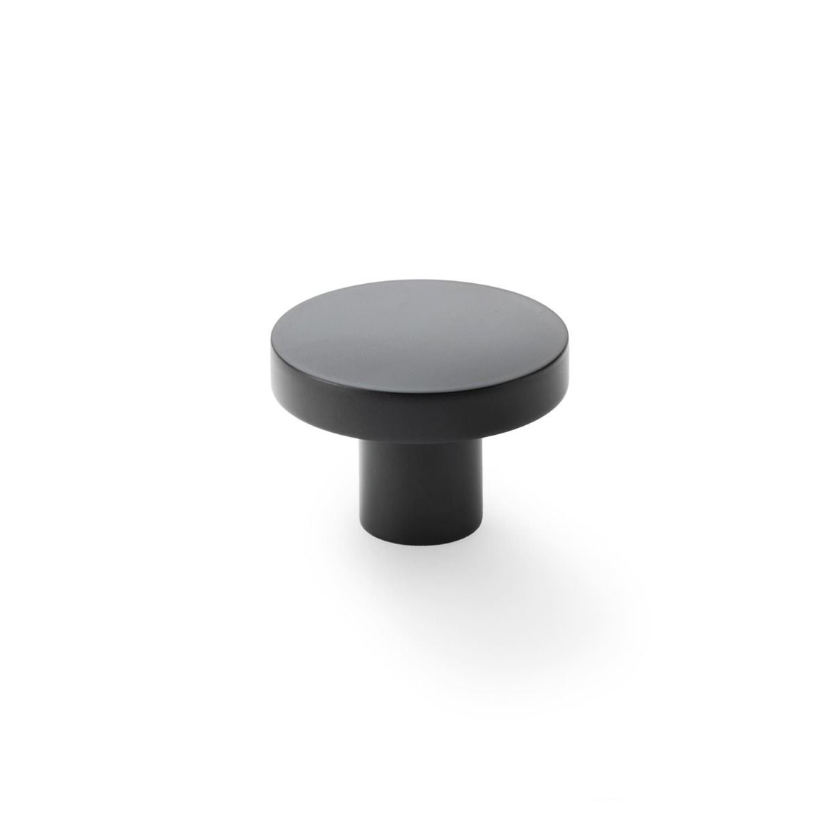 Alexander & Wilks Black 38mm Hanover Plain Cupboard Knob