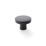 Alexander & Wilks Black 38mm Hanover Plain Cupboard Knob
