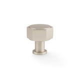Satin Nickel 33mm Vesper Hexagonal Cabinet Knob | AW828-33-SN