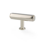 Polished Nickel T Bar Vesper Hexagonal Cabinet Knob | AW829-55-PN