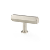 Satin Nickel T Bar Vesper Hexagonal Cabinet Knob | AW829-55-SN