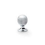 Alexander and Wilks Polished Chrome 25mm Caesar Cupboard Knob on Round Rose | AW832-25-PC