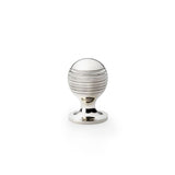 Alexander and Wilks Polished Nickel 25mm Caesar Cupboard Knob on Round Rose | AW832-25-PN