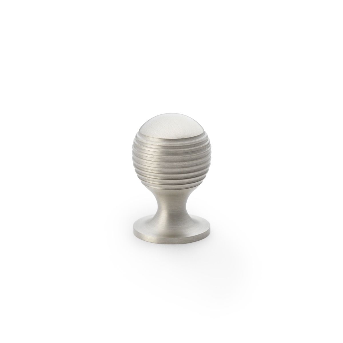 Alexander and Wilks Satin Nickel 25mm Caesar Cupboard Knob on Round Rose | AW832-25-SN