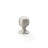 Alexander and Wilks Satin Nickel 25mm Caesar Cupboard Knob on Round Rose | AW832-25-SN